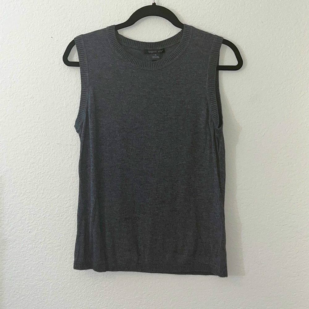 August Silk Charcoal Gray Vest- Gorgeous! NWOT XL-